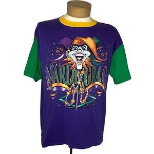 Vintage 90’s Mardi Grass New Orleans Jester Single Stitch T Shirt